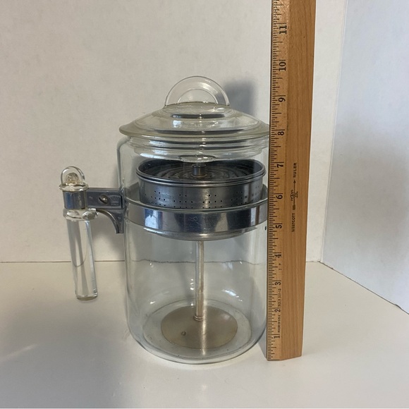 Vintage Pyrex flame ware Glass Coffee Pot Percolator 9 Cup 7826-B Rare - Picture 4 of 5